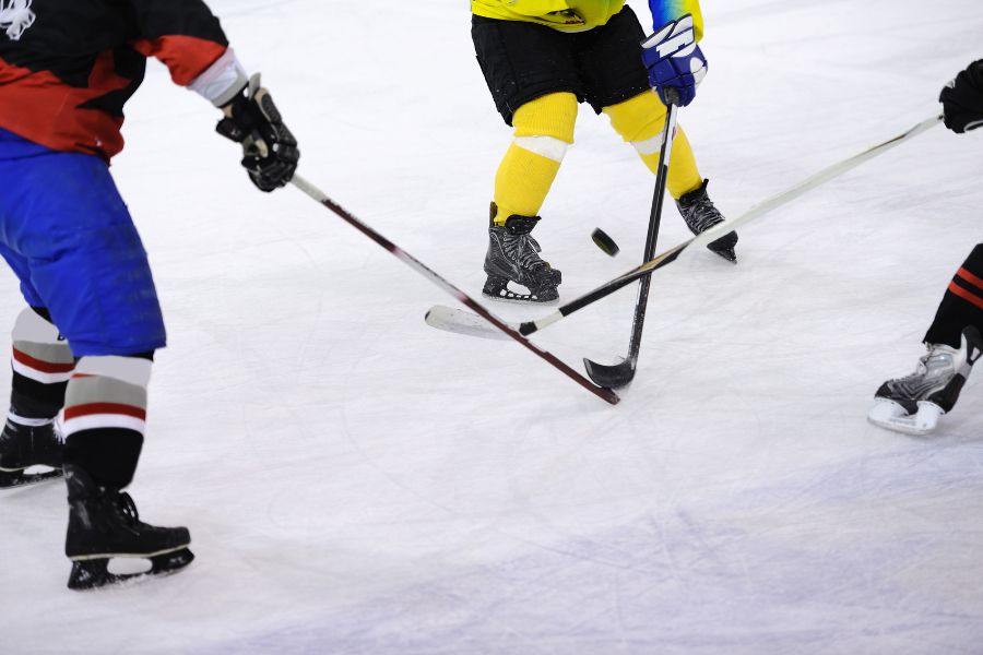 Ice hockey player during a hockey game